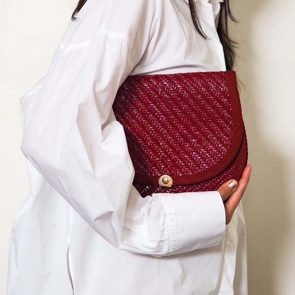 Vintage Weave Clyutch Shoulder Bag - Picture 2 of 2